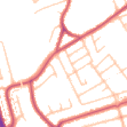 Daytime road noise heatmap for HA8 6AD