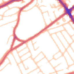 Daytime road noise heatmap for HA8 6BY