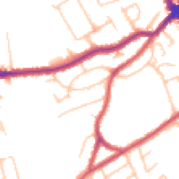 Daytime road noise heatmap for HA8 6NA