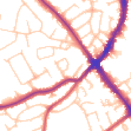Daytime road noise heatmap for HA8 6NX