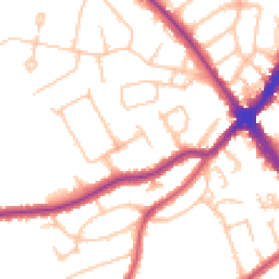 Daytime road noise heatmap for HA8 6PN