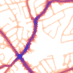 Daytime road noise heatmap for HA8 7AW