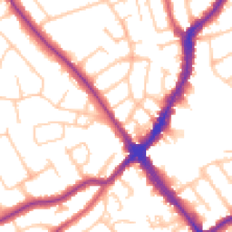 Daytime road noise heatmap for HA8 7EL