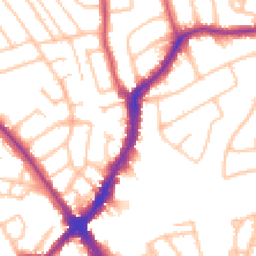 Daytime road noise heatmap for HA8 7JS