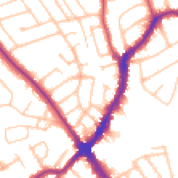 Daytime road noise heatmap for HA8 7NB