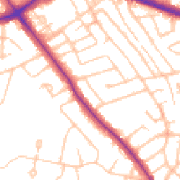 Daytime road noise heatmap for HA8 7SG