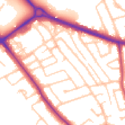 Daytime road noise heatmap for HA8 8FB