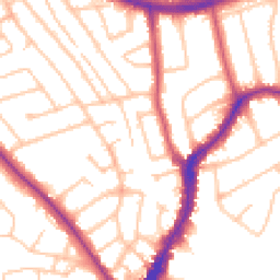 Daytime road noise heatmap for HA8 8LL
