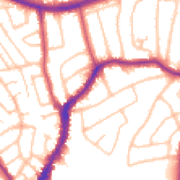 Daytime road noise heatmap for HA8 8PJ