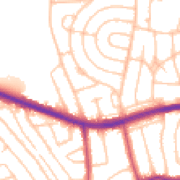 Daytime road noise heatmap for HA8 8QA