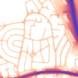 Daytime road noise heatmap for HA8 8TD