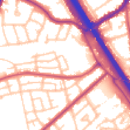 Daytime road noise heatmap for HA8 9HF