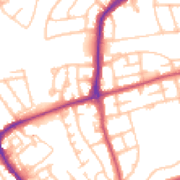Daytime road noise heatmap for HA8 9HX