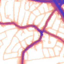Daytime road noise heatmap for HA8 9QJ
