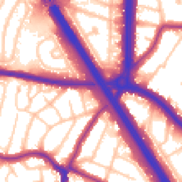Daytime road noise heatmap for HA8 9ST