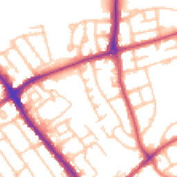 Daytime road noise heatmap for HA8 9YL