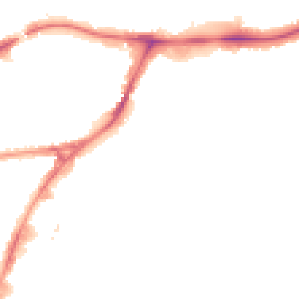 Night-time road noise heatmap for HA9 0AD