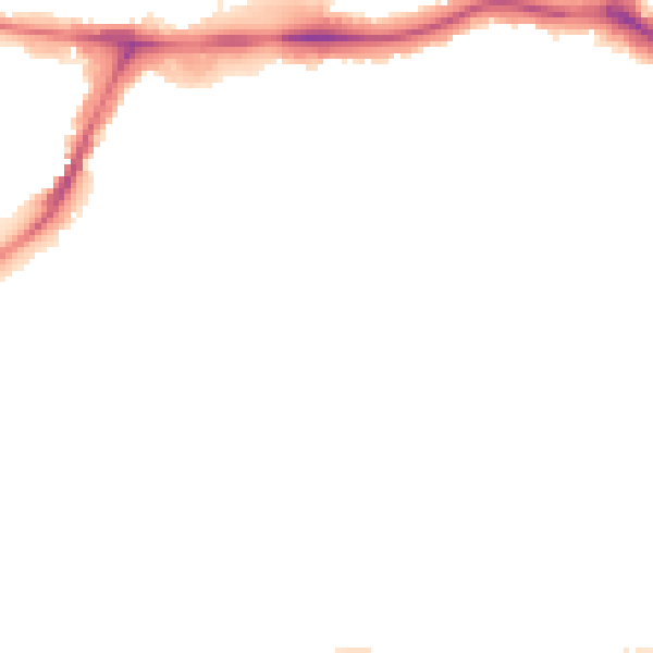 Night-time road noise heatmap for HA9 0AT