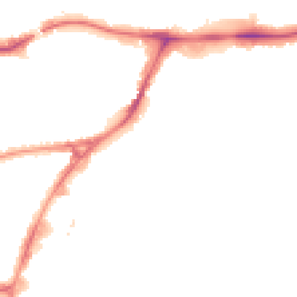 Night-time road noise heatmap for HA9 0BT
