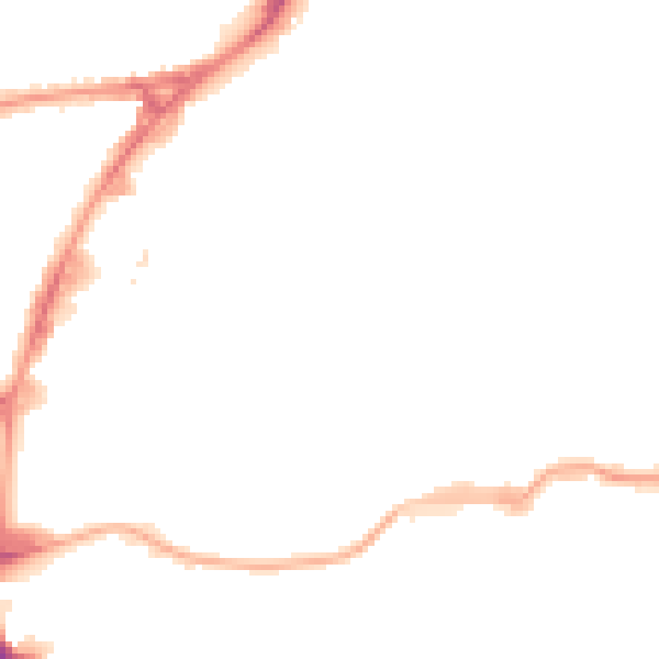 Night-time road noise heatmap for HA9 0LZ
