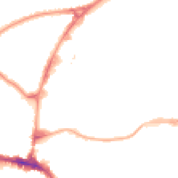 Night-time road noise heatmap for HA9 0SN
