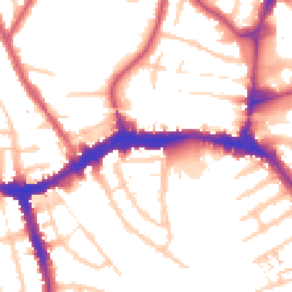 Daytime road noise heatmap for HA9 6AA