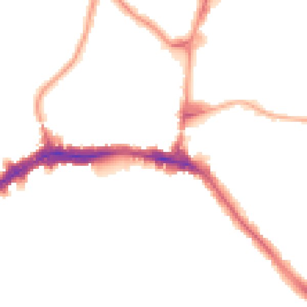 Night-time road noise heatmap for HA9 6AZ