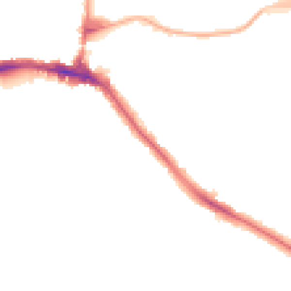 Night-time road noise heatmap for HA9 6DX
