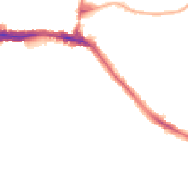 Night-time road noise heatmap for HA9 6DZ