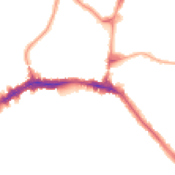 Night-time road noise heatmap for HA9 6ES