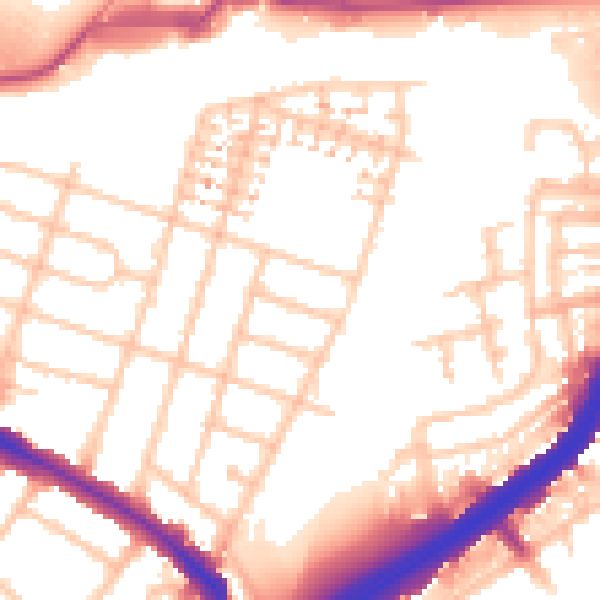 Daytime road noise heatmap for HA9 6JN