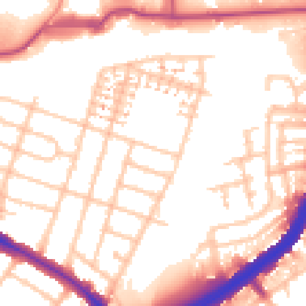 Daytime road noise heatmap for HA9 6NH