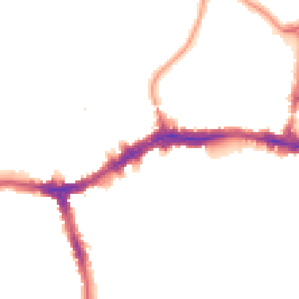 Night-time road noise heatmap for HA9 7AB