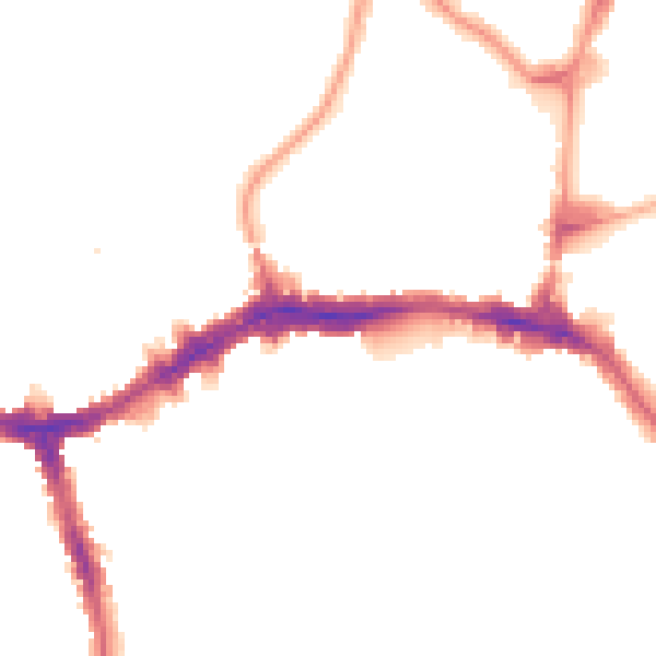 Night-time road noise heatmap for HA9 7DT