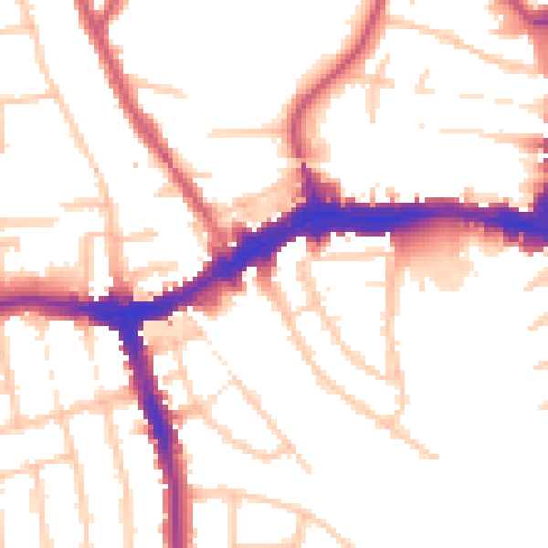 Daytime road noise heatmap for HA9 7EP