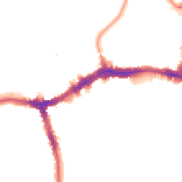 Night-time road noise heatmap for HA9 7EP