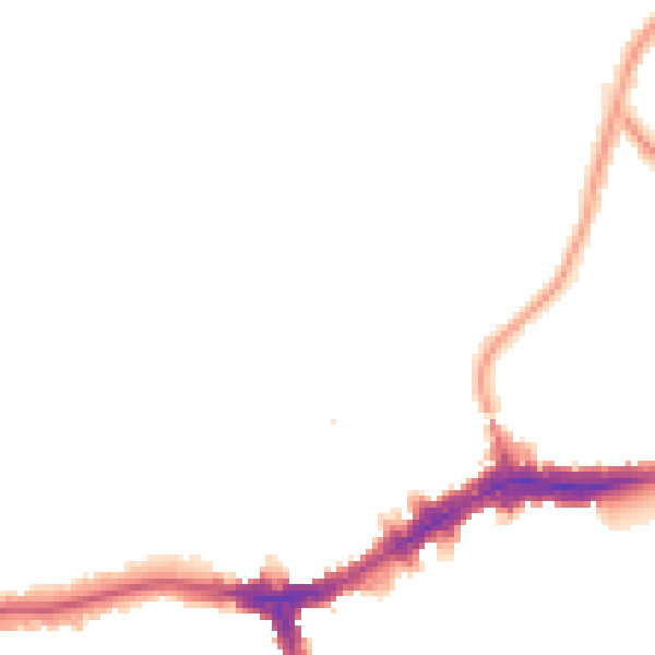 Night-time road noise heatmap for HA9 7JH