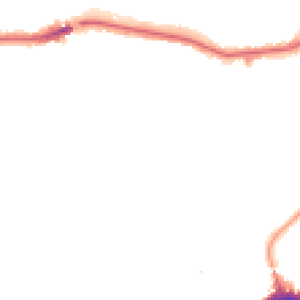 Night-time road noise heatmap for HA9 7LQ