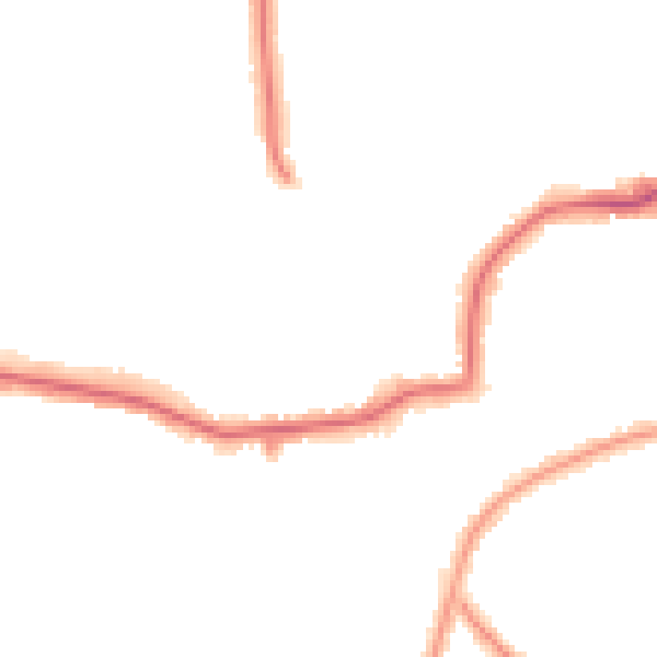 Night-time road noise heatmap for HA9 7NP