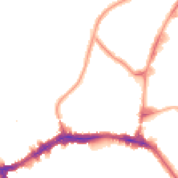 Night-time road noise heatmap for HA9 7SN
