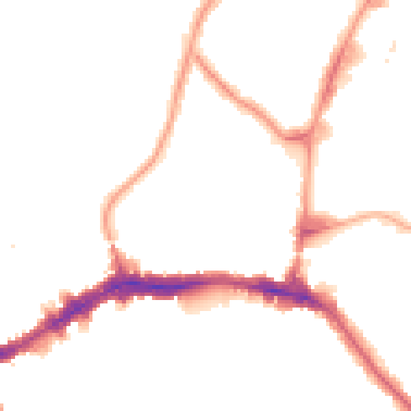 Night-time road noise heatmap for HA9 8AZ