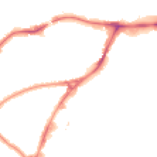 Night-time road noise heatmap for HA9 8HQ