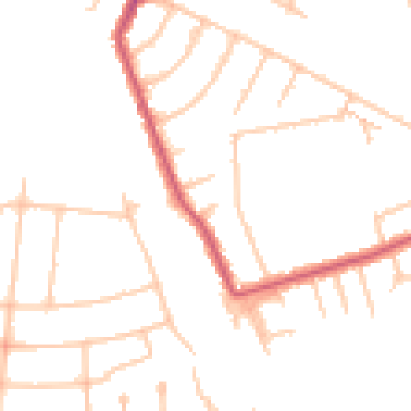 Daytime road noise heatmap for HA9 8QX
