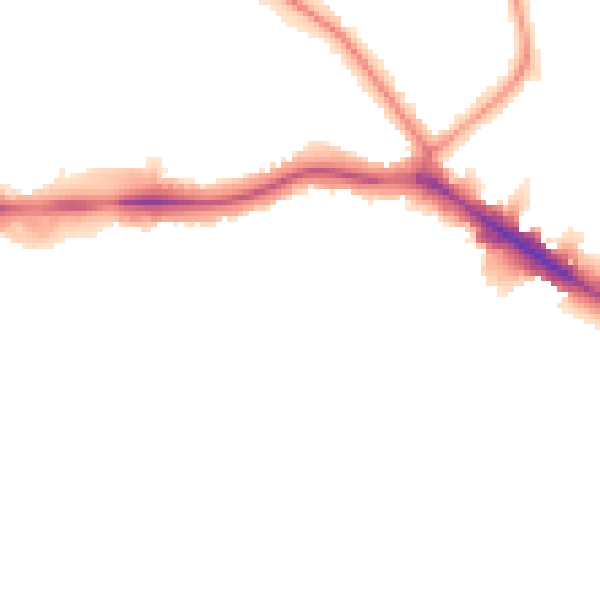 Night-time road noise heatmap for HA9 9AZ