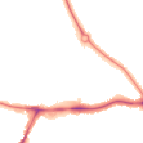 Night-time road noise heatmap for HA9 9HL