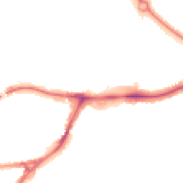 Night-time road noise heatmap for HA9 9JU