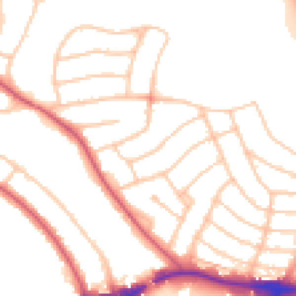 Daytime road noise heatmap for HA9 9QX