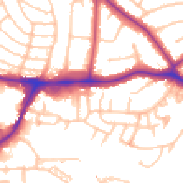 Daytime road noise heatmap for HA9 9UP