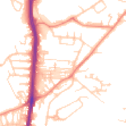 Daytime road noise heatmap for HD2 1BW