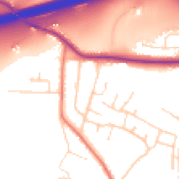 Daytime road noise heatmap for HD2 2HQ